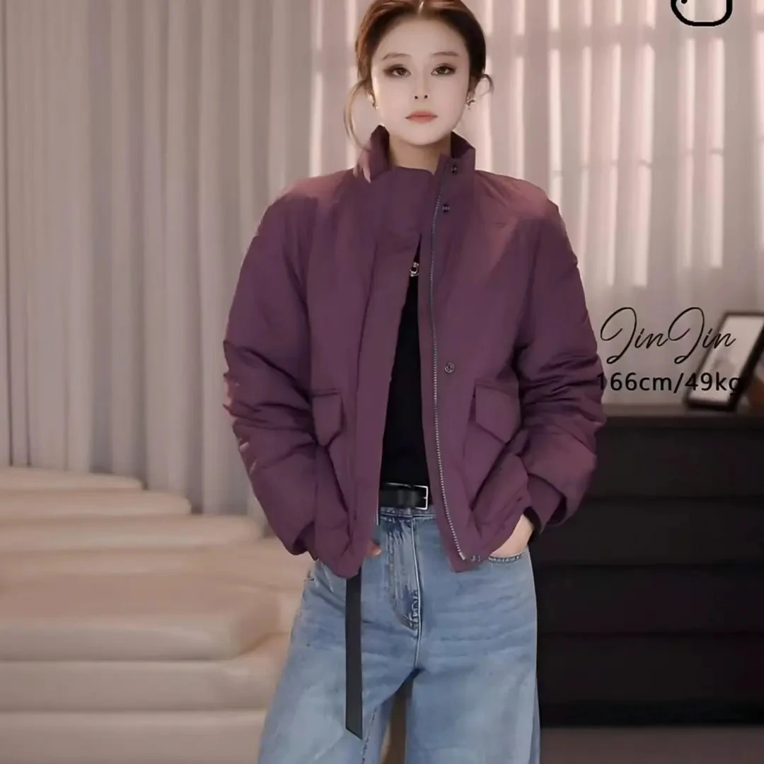 AMASS/阿玛施秋冬韩系ins风时尚百搭立领保暖短款棉服外套540051