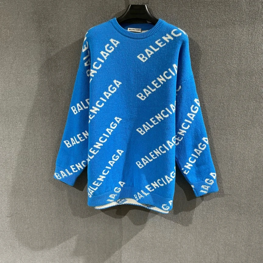 99新 Balenciaga/巴黎世家 （pm）满印弹幕羊毛毛衣 s码/6147