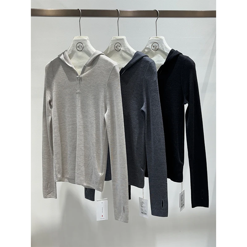 【瑜伽日】羊毛连帽半开衫1359