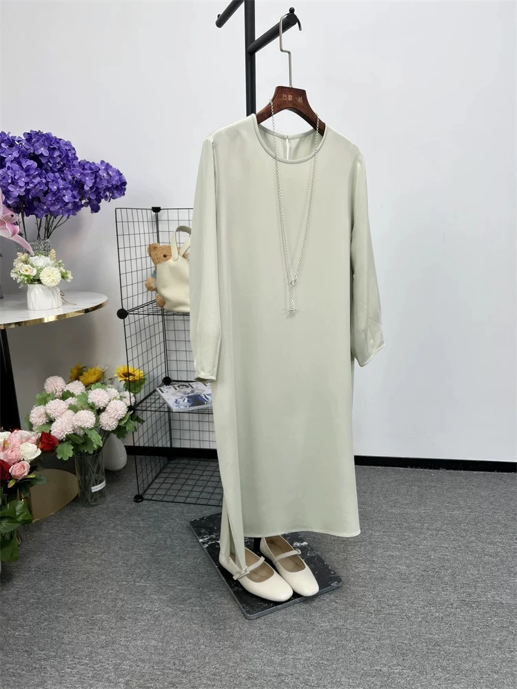 牛货 长期主义衣橱 30mm重磅真丝连衣裙 七分袖H直筒裙子 轻奢风