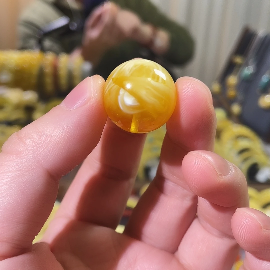 琥珀未镶嵌颈饰20mm