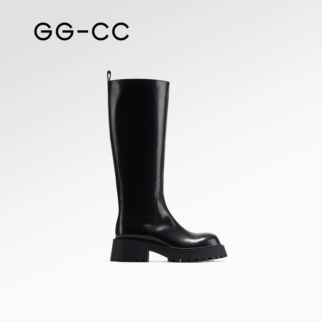 GG-CC【心动挚爱】冬季新款骑士靴时装靴女厚底增高长筒靴子1748