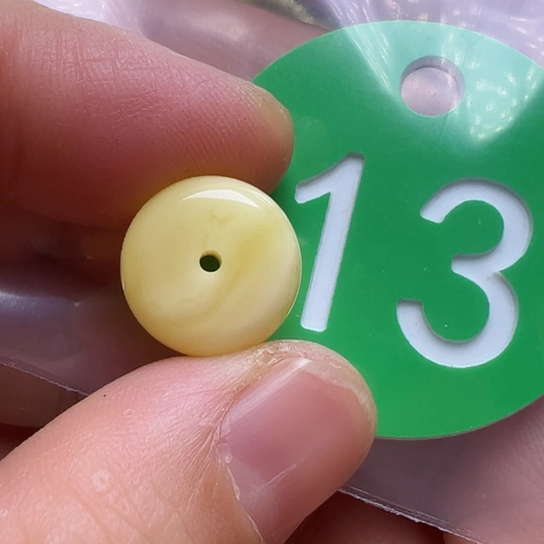 蜜蜡未镶嵌珠宝奇石12.8mm花粉