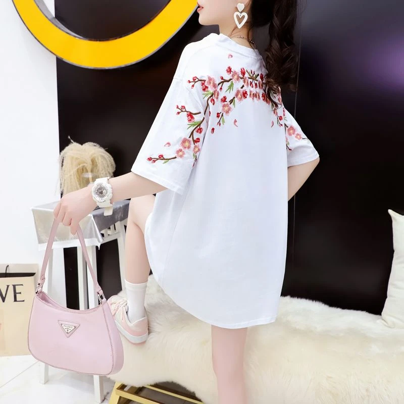 夏季加大码300斤时尚短袖T恤新款显瘦韩版百搭款情侣休闲半袖上衣