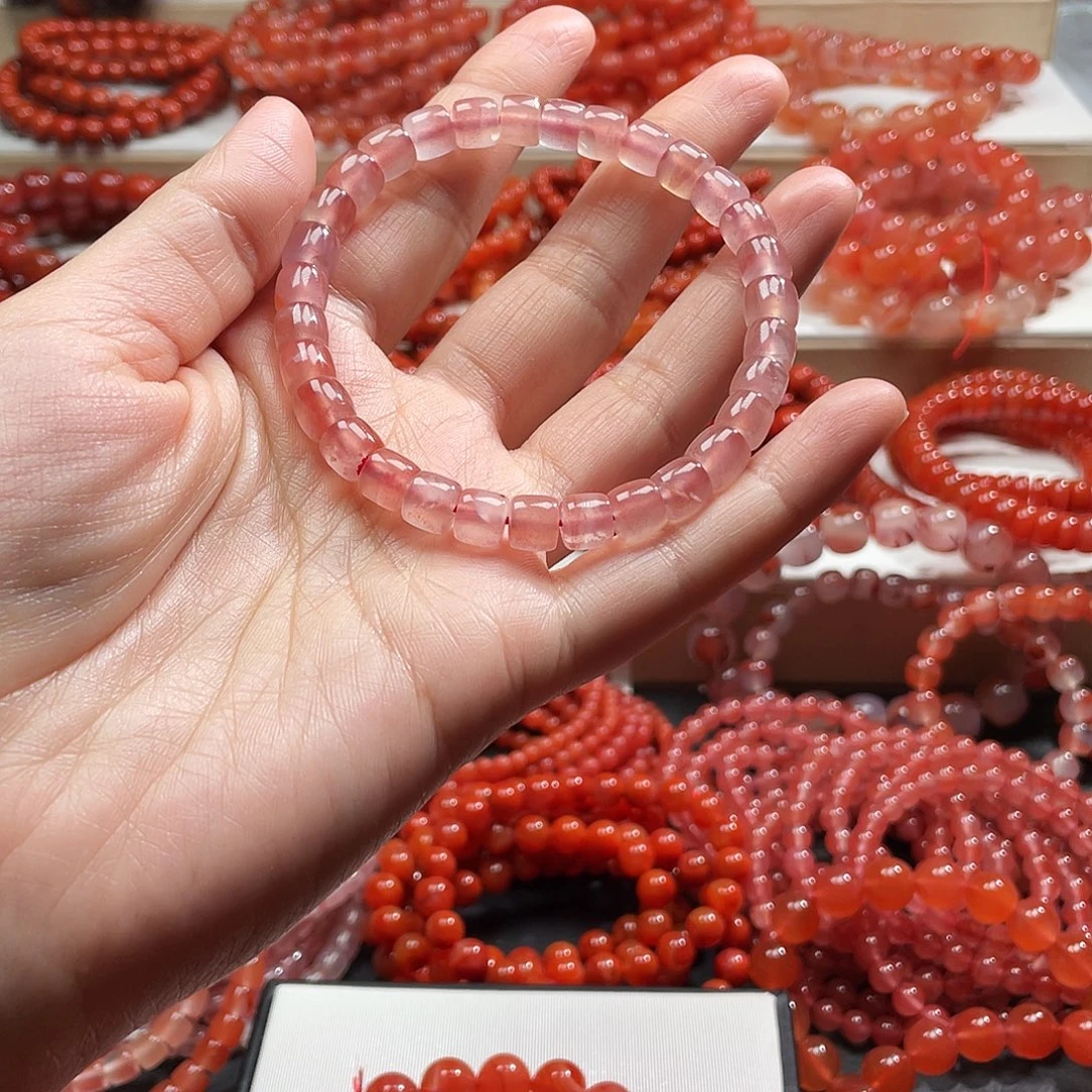 南红玛瑙未镶嵌手链
