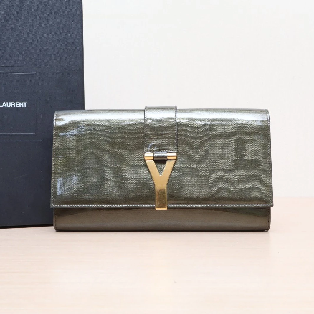 95新 YSL/圣罗兰 Clutch 手拿包 绿色 P205227528