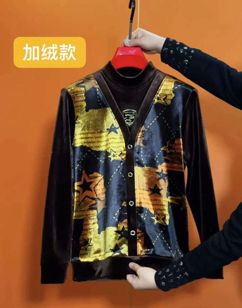 假2件设计男装男士卫衣时尚休闲潮流风（加绒）904