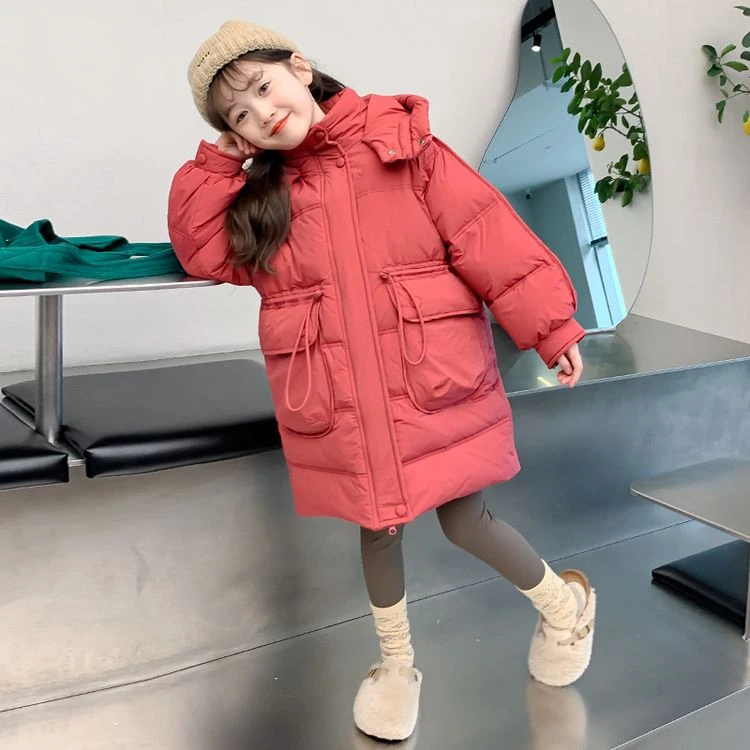 【丫丫童品】中长款棉服新年服-G266