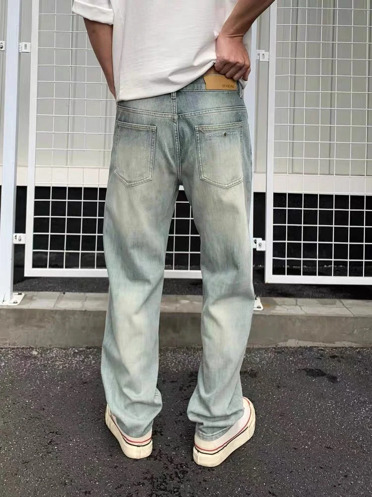 夏季新款美式休闲牛仔裤男裤舒适透气时尚百搭潮流休闲高品质长裤