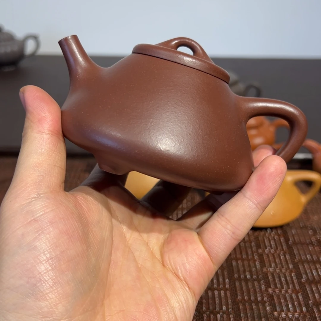 茶壶紫砂喝***面石瓢紫砂壶