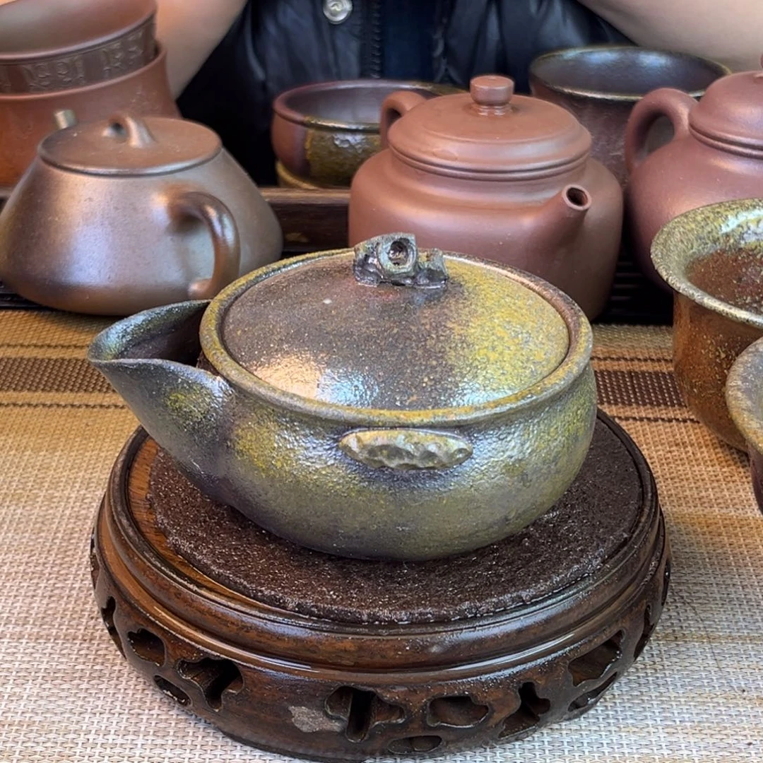 紫砂茶壶底槽清柴烧180cc