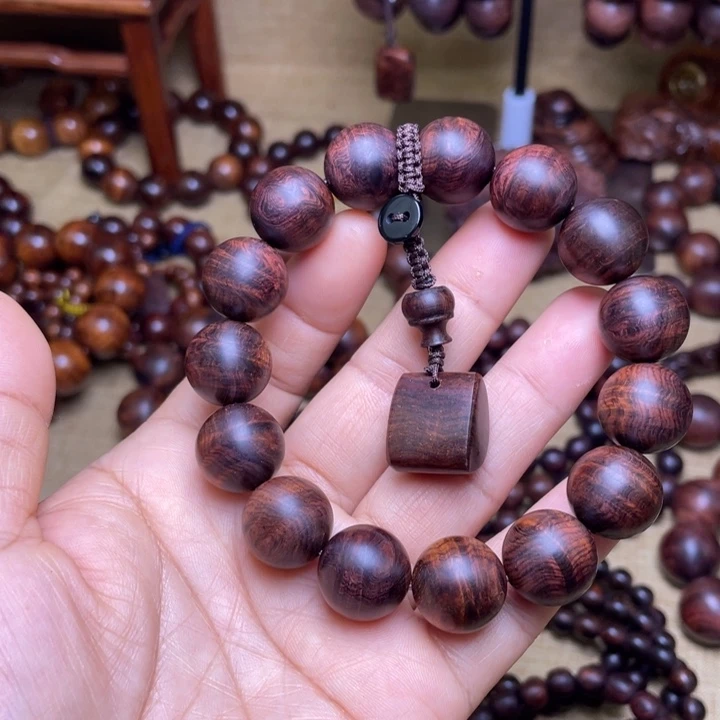 小***水黄花梨/降香黄檀手串/手链海黄紫油梨老料1.5