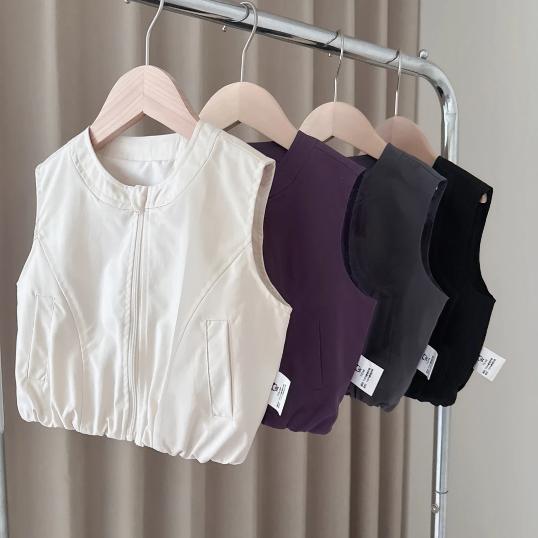 【工装三防拉链马甲背心 小乐妈咪】春秋儿童装婴儿上衣马甲背心H8