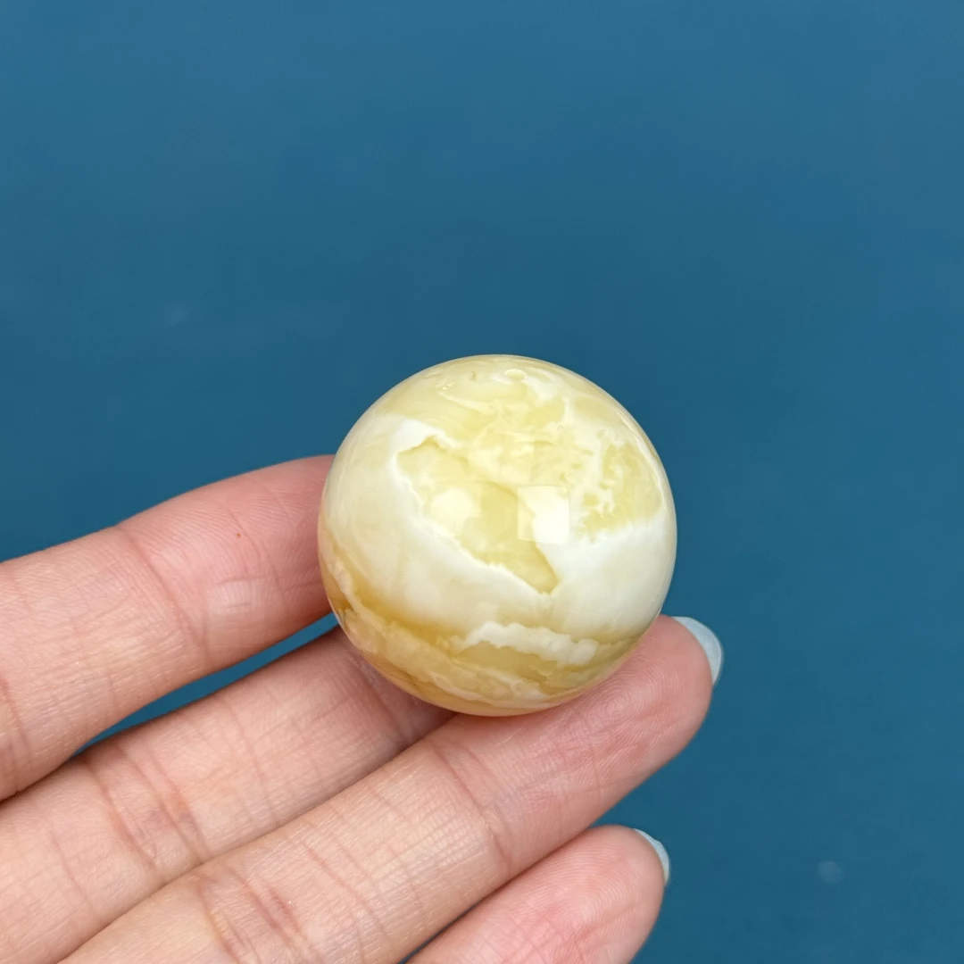 Y7280天然原矿蜜蜡圆珠28.2mm抖音基地质检发货