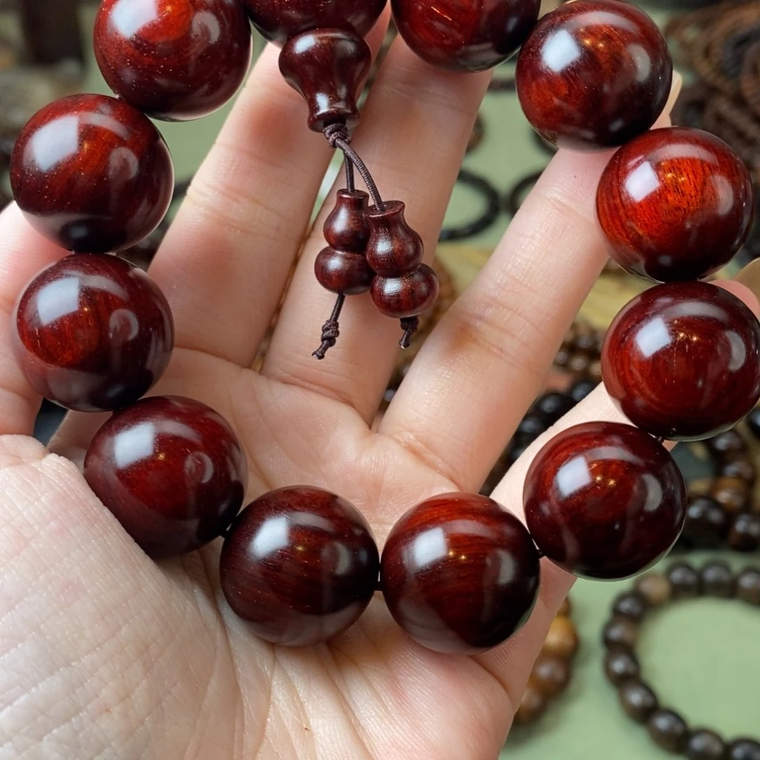 檀香紫檀（小叶紫檀）手串/手链2.0鸡血红024