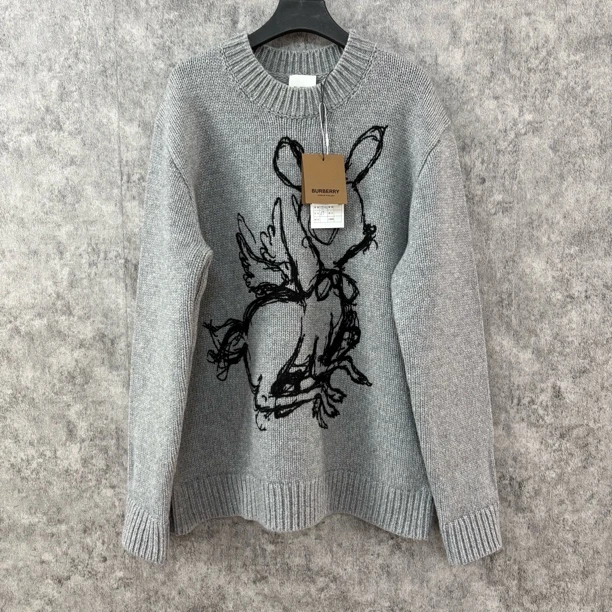 未使用 BURBERRY/博柏利 Burberry灰色毛衣二手奢侈品女士服装