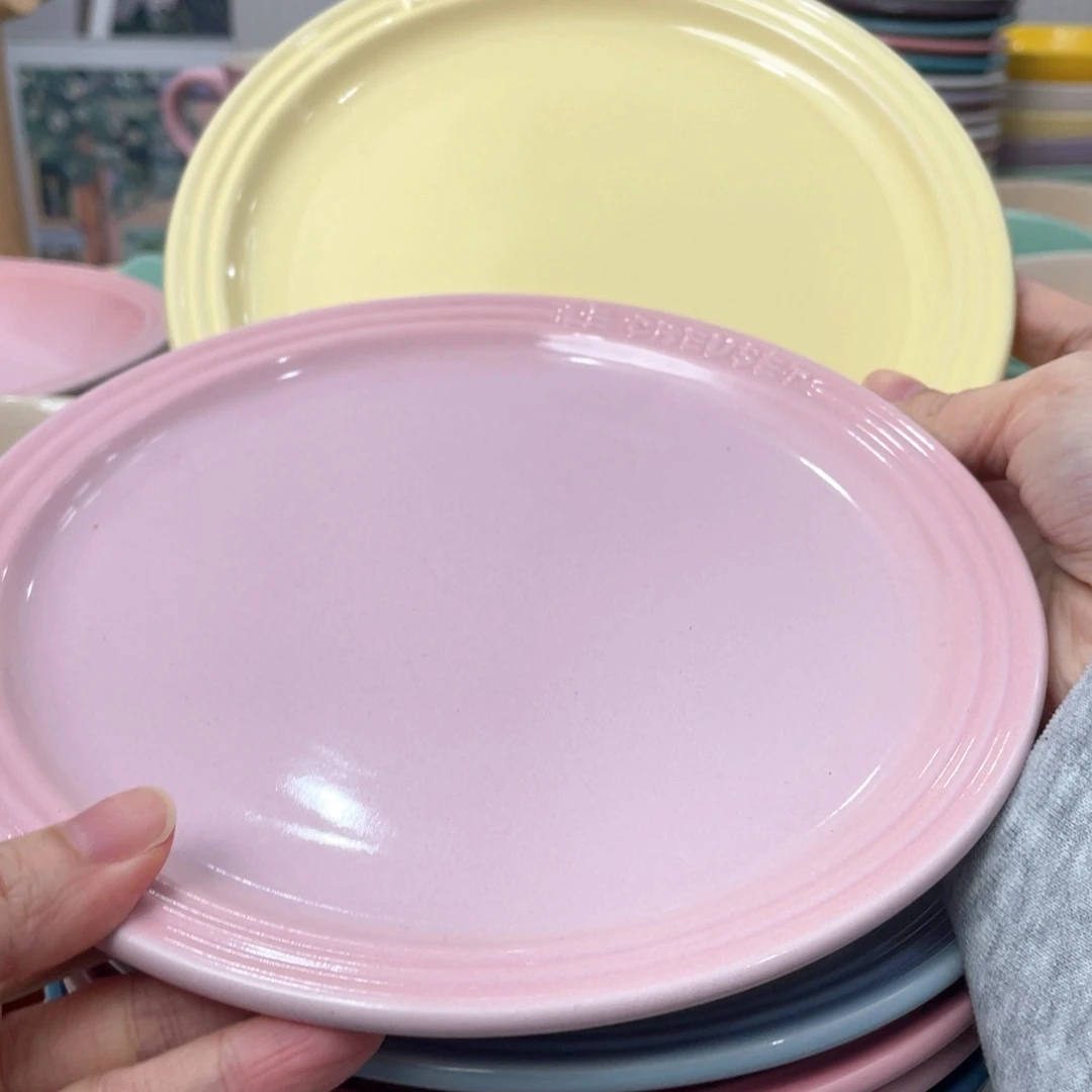 瓷片微瑕2个7英寸牛排盘