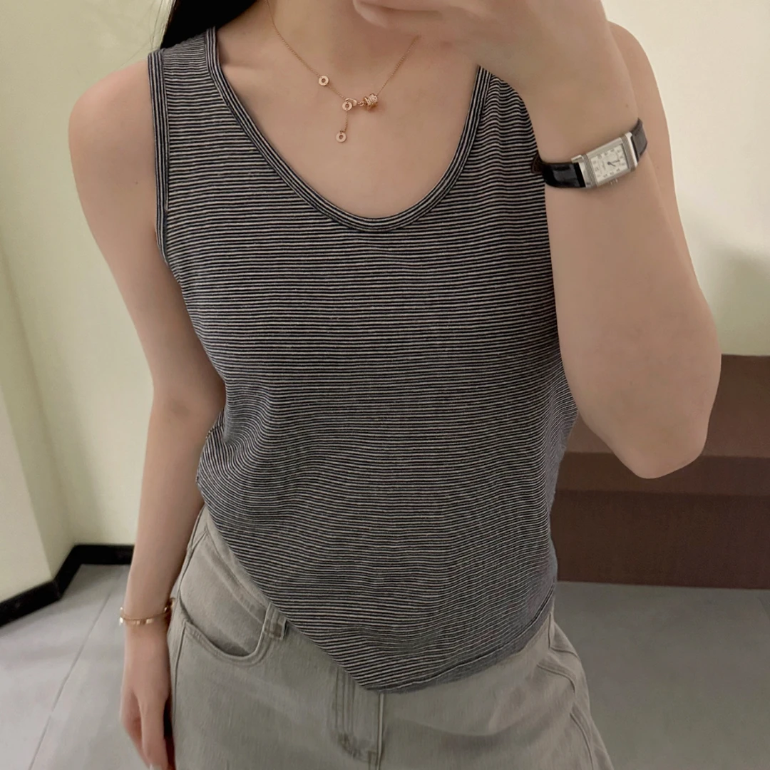 今婷【雪花麻】夏季时尚设计感百搭宽松显瘦慵懒背心内搭-M25201486