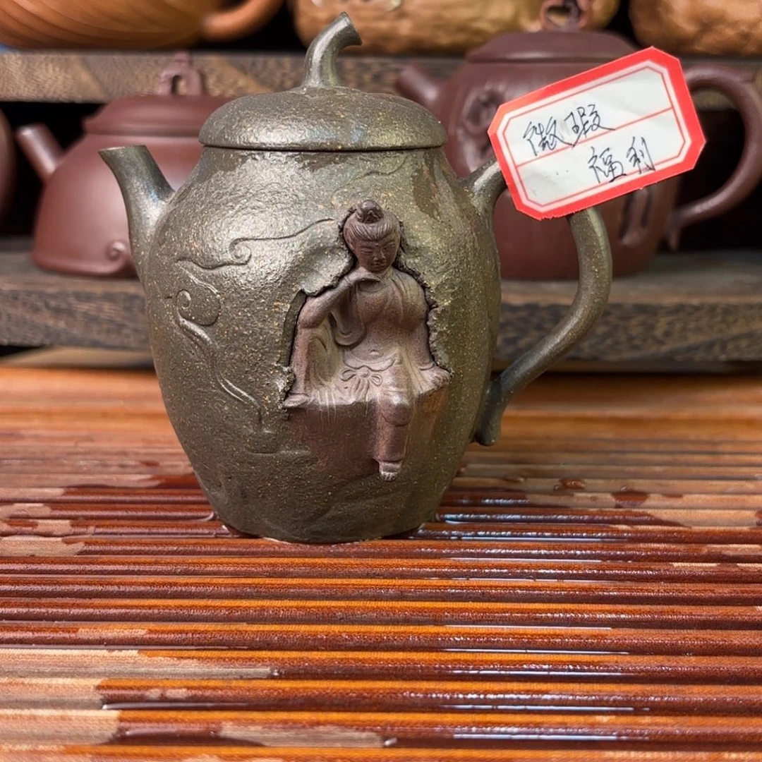 原矿老段泥190cc水月观音紫砂壶