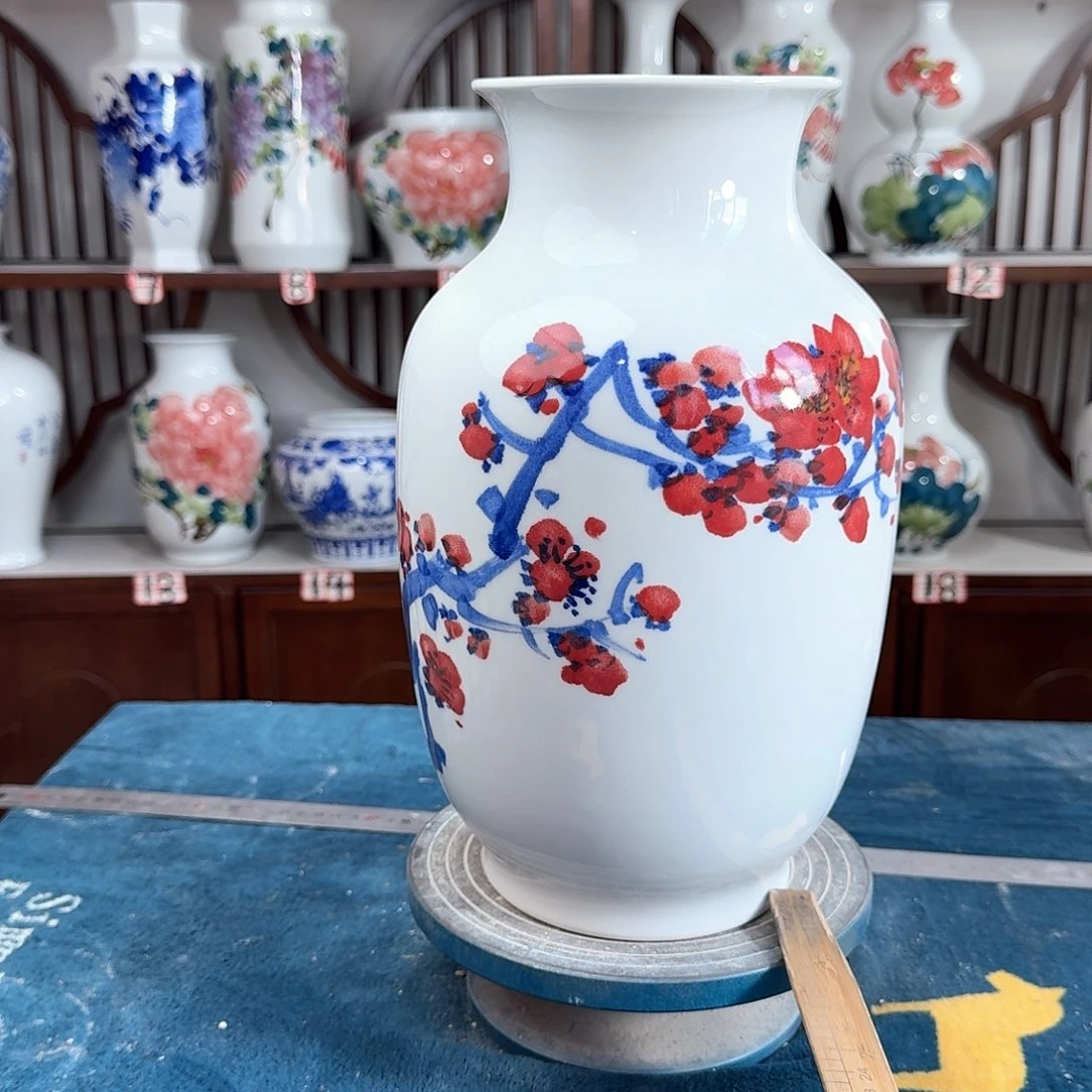 摆件景德镇陶瓷大冬梅