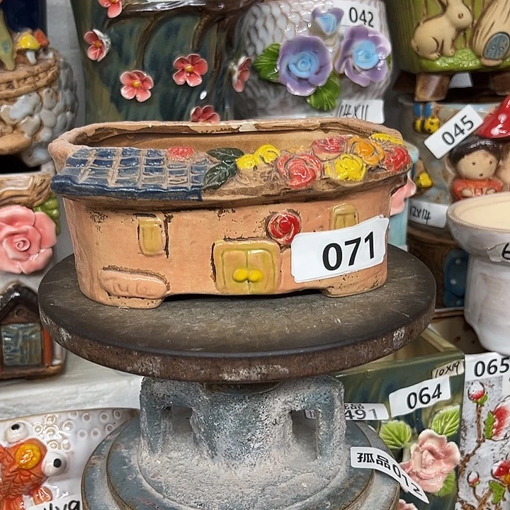 紫砂花盆粗陶材质多肉花盆