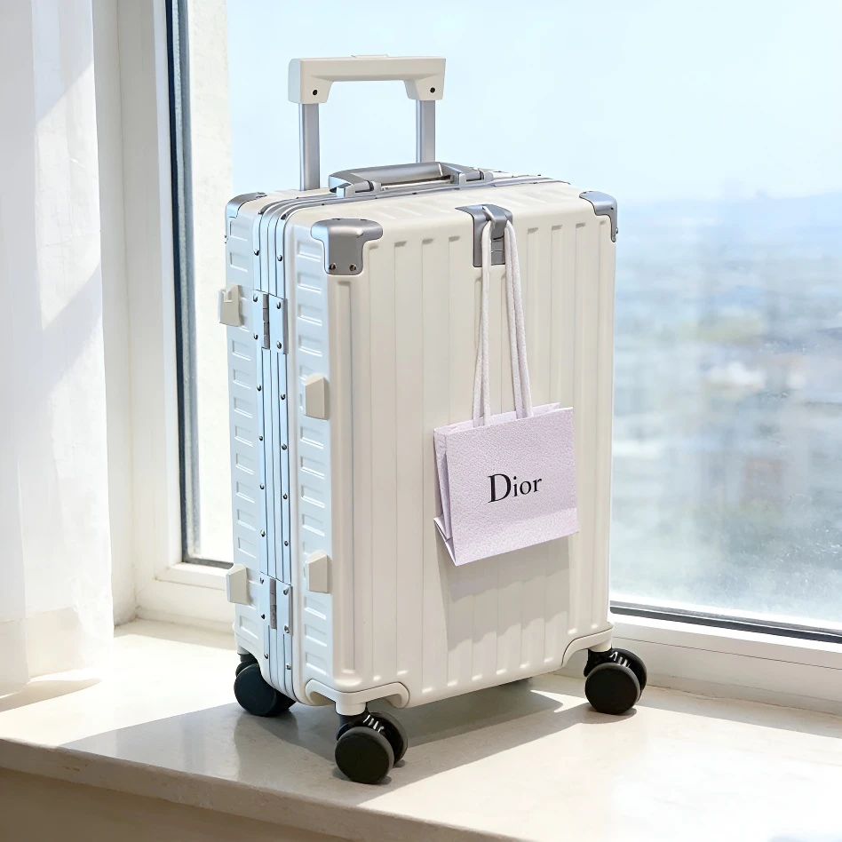 出口日本行之旅PC铝框行李箱女万向轮28拉杆箱旅行箱20寸结实耐用