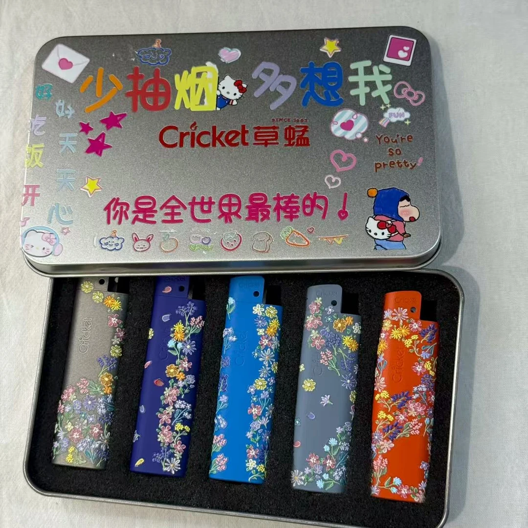 草蜢打火机正品小清新金属质感雏菊cricket卡通可爱高颜值创意