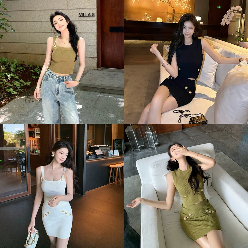 "Balma*n天生白富美"无法超越的贵气姐系look高品伊力特金扣套装