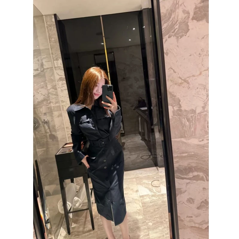 一只雪雪【维港周末】新款秋冬气质韩系时尚经典款工装风衣外套