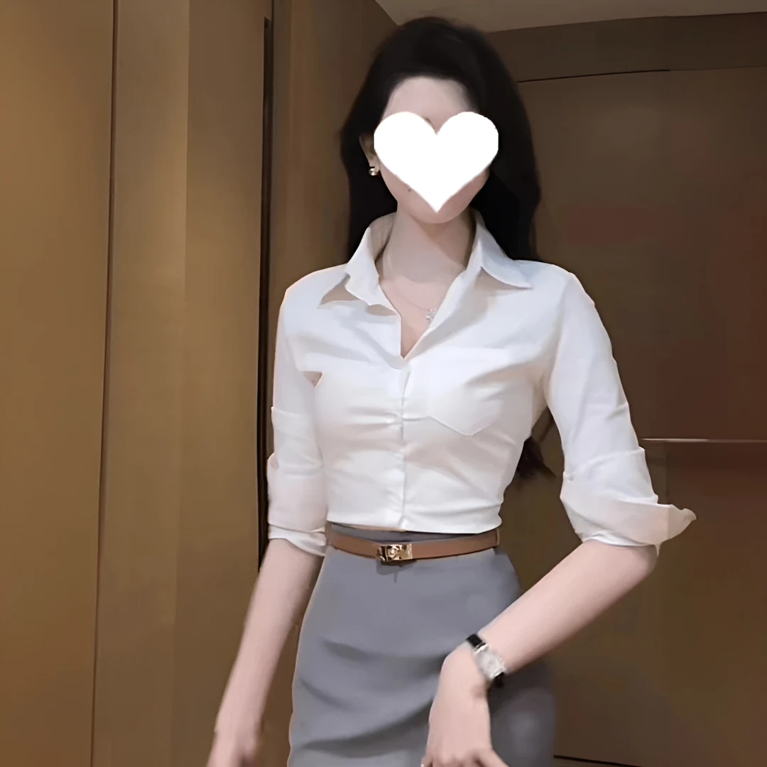 早春轻熟风气质高级感白衬衫女2025新款修身收腰显瘦通勤百搭上衣