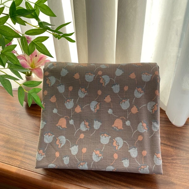 秋冬款复古双层纱床单（晚香玉-灰粉）尺寸2.45✖️2.3米舒适柔软款