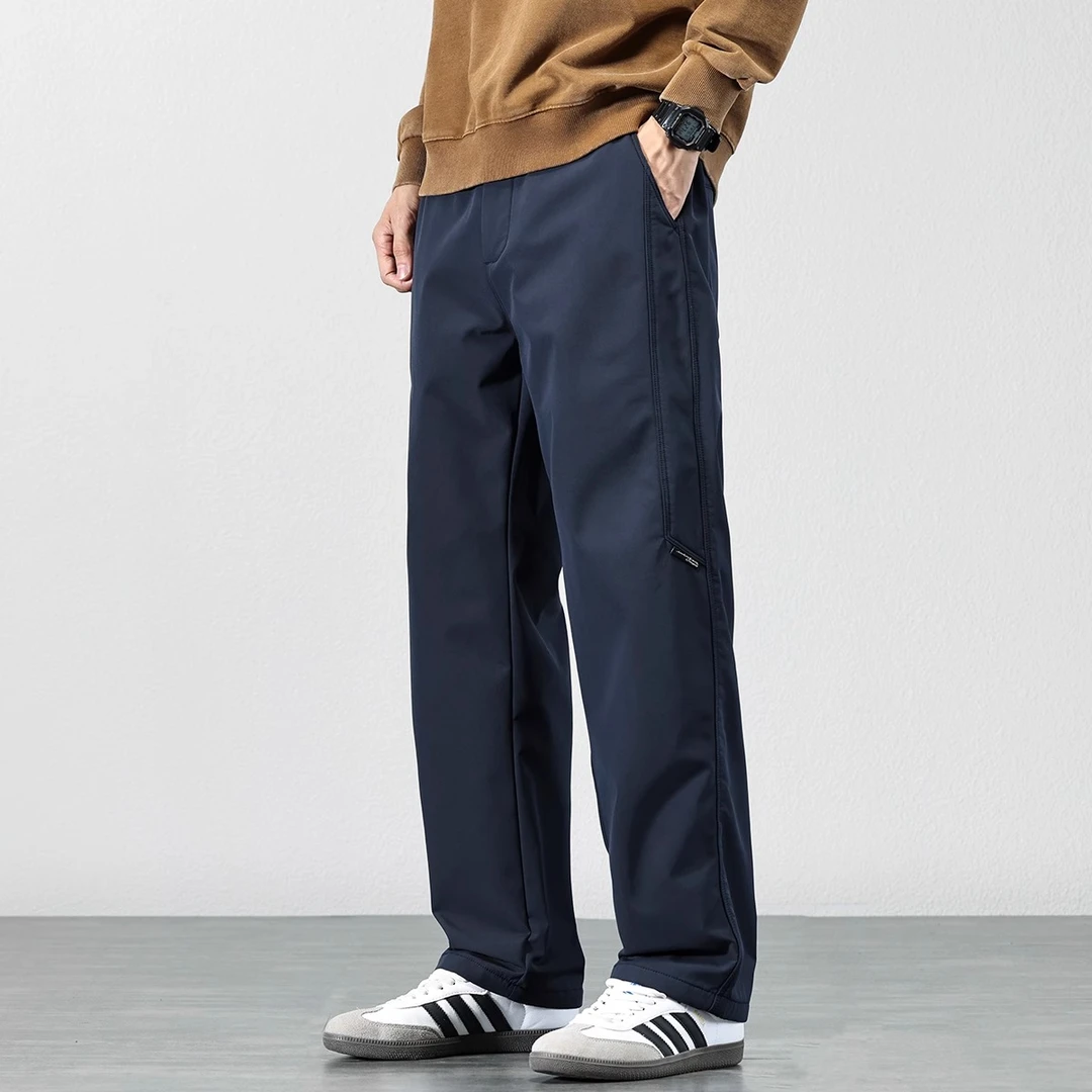MR.MUDI/穆迪先生直筒休闲裤男2025春新款拼接三防冲锋裤宽松阔腿