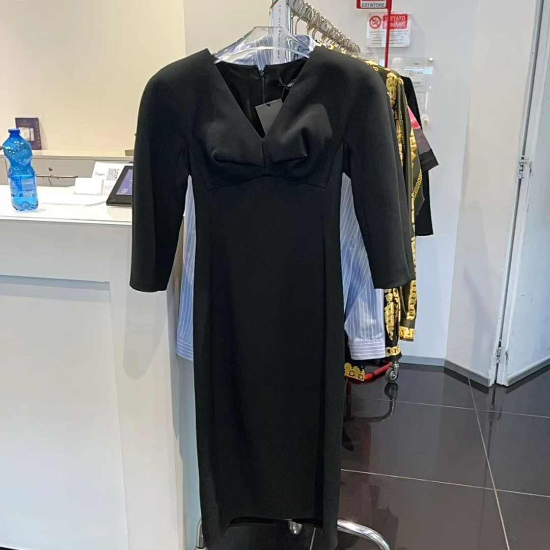 全新未使用 VERSACE/范思哲 女士气质显瘦长袖连衣裙