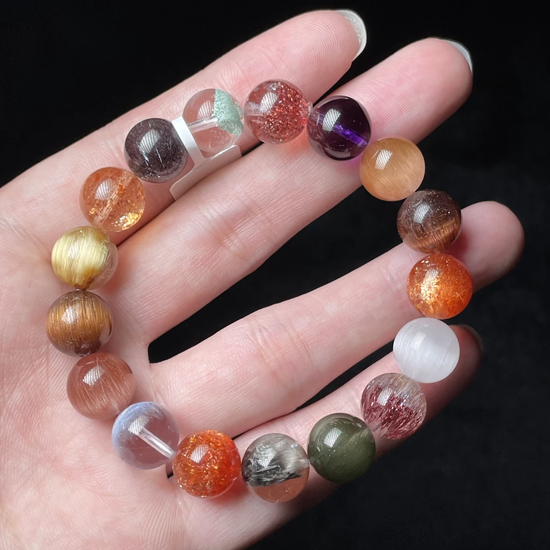 晶匠天然水晶手串10-11m+ 多样性发一