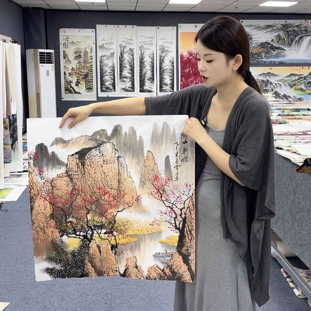 国画作品小姐姐放漏…