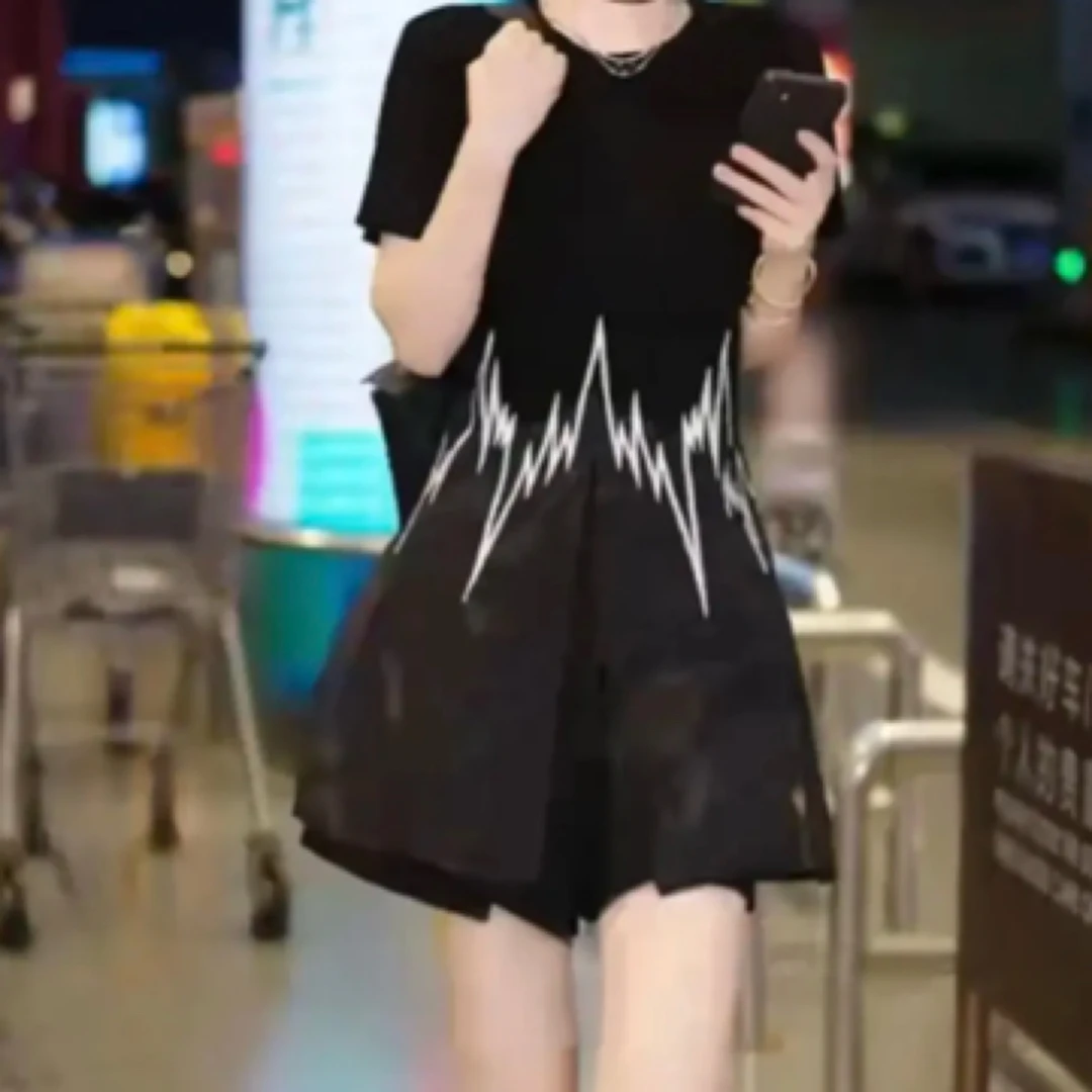 夏季新款无袖拼接开叉显瘦时尚上衣女装1