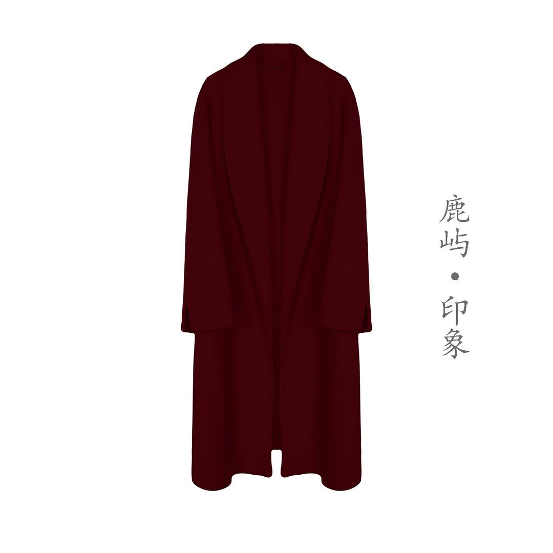 【鹿屿印象】100%初剪绵羊毛呢大衣浴袍款618
