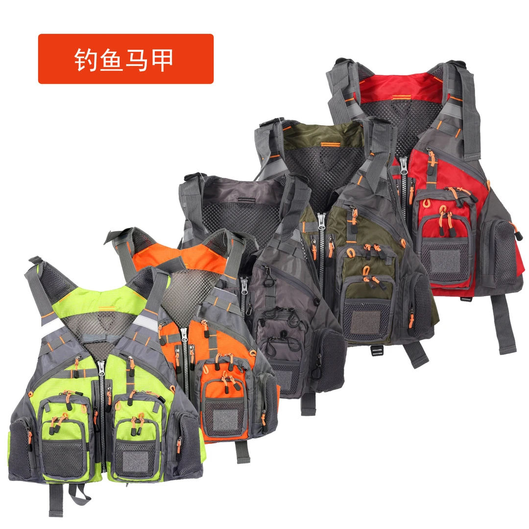 钓鱼马甲 飞钓路亚背心 钓鱼服探险透气多功能多口袋背心热销