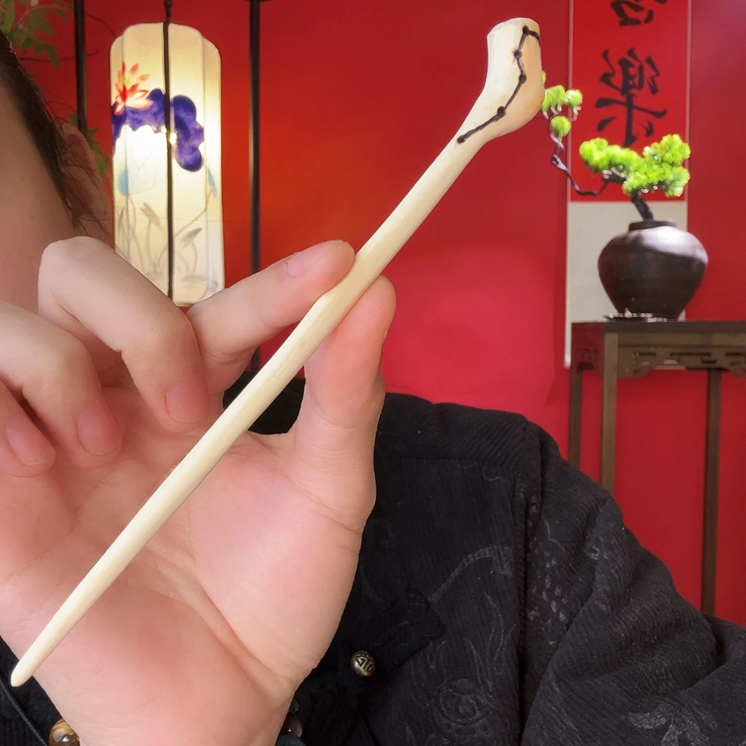 木质非金属手工老桃木发簪