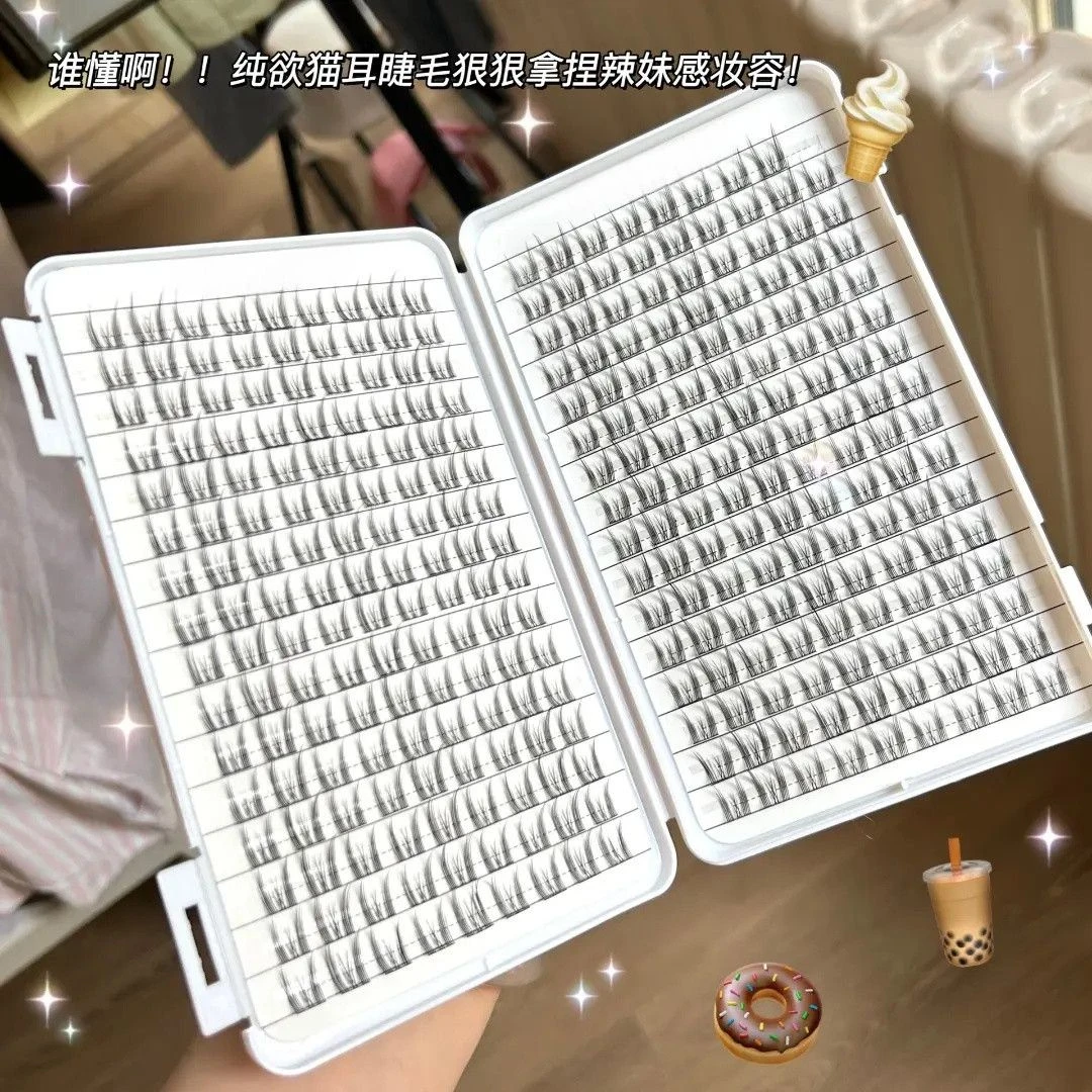 免胶小猫耳纯欲猫精灵假睫毛自然仿真浓密款懒人单簇新手自嫁接女