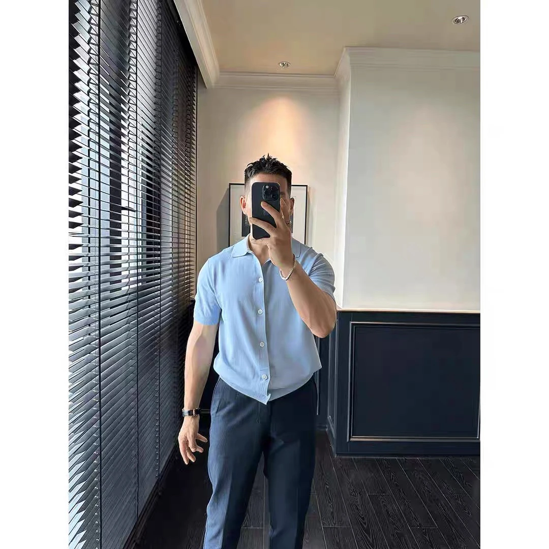 翻领【天丝】莱赛尔混纺针织衫男士秋季新款时尚轻奢高品质百搭Polo