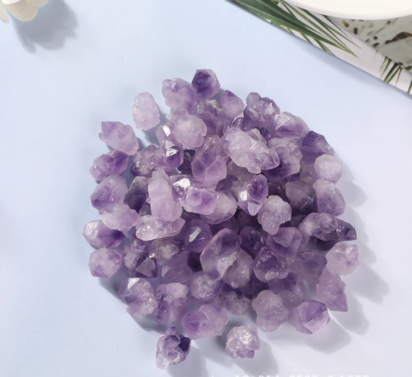 天然水晶原石，紫晶花（1克）