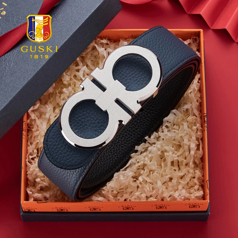 【生日礼物】GUSKI真皮男款皮带2025时尚轻奢腰带高端商务生日礼物
