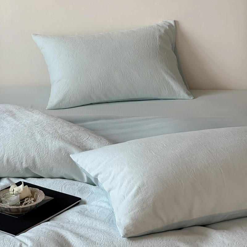 【云玺】2025新款A类60支全棉立体提花B面柔软人字纹四件套黛西