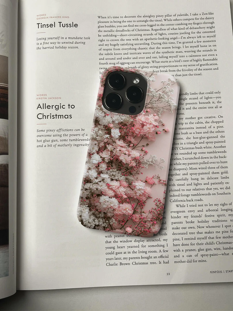 花枝墙适用于苹果iPhone16promax手机壳小米15华为mateOppoVivo