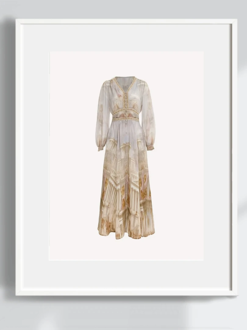 【2025款 色彩PARTY原创】桑蚕丝连衣裙8E058