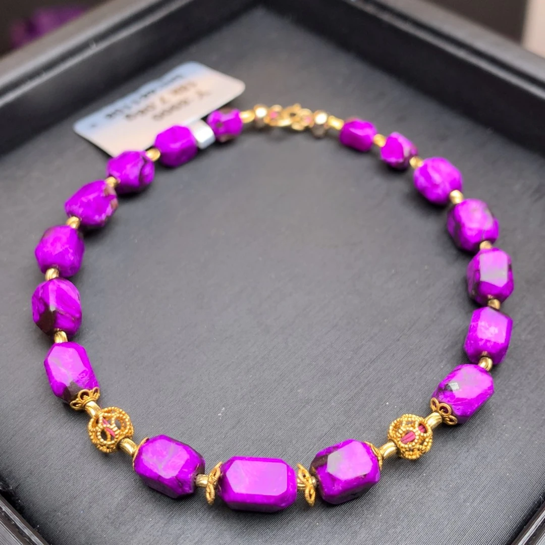 苏纪石（舒俱来）18K金镶嵌丝绒手链