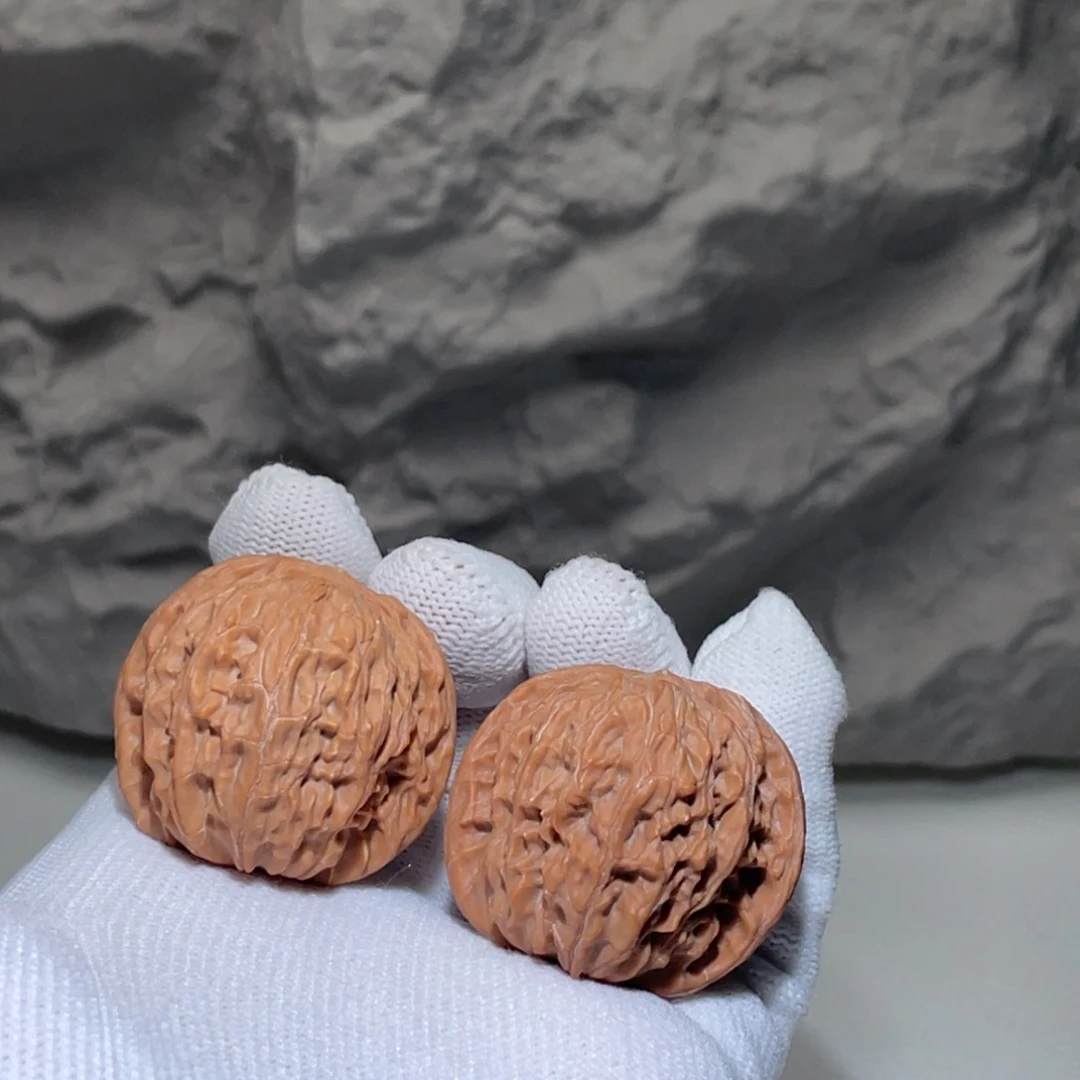 吊坠文玩核桃38红皮磨盘