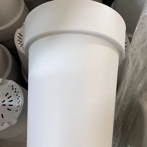 树脂月季盆25口4个灰白无托