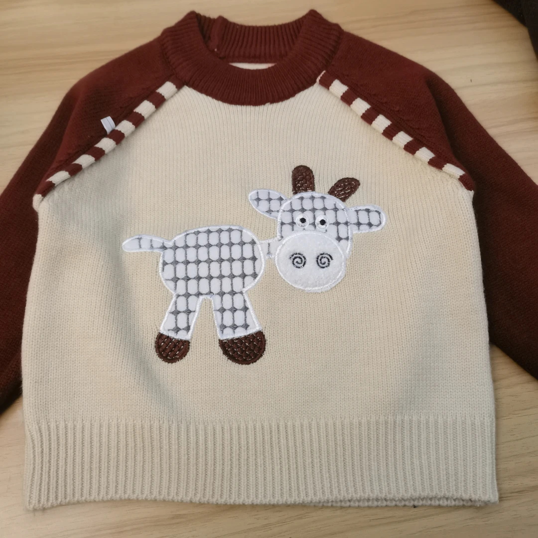 毛驴男韩版毛衣针织卡通上衣百搭男宝